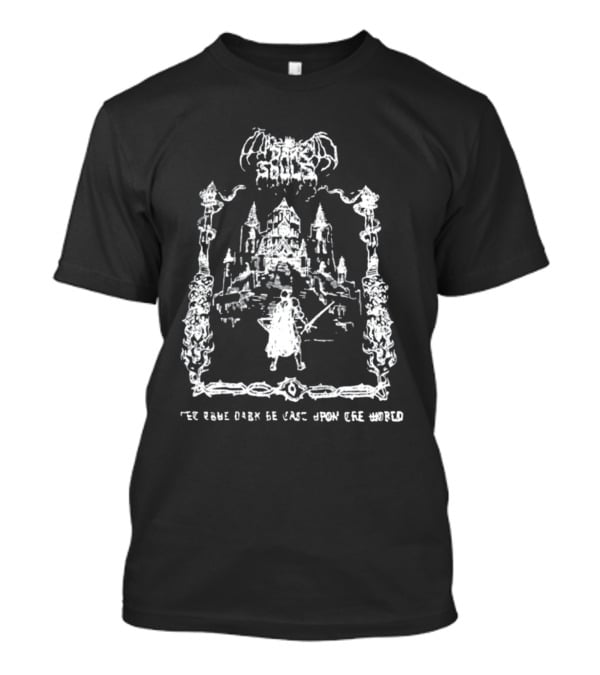 Demon's Souls The True Dark Be Cast Upon Cre World Castle Warrior Scene T-Shirt