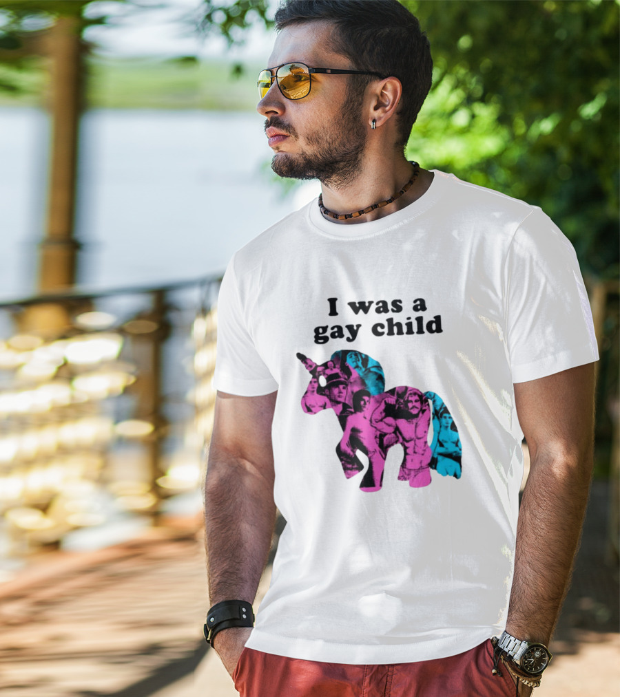 AndrewSylvesr Adrianandshane I Was A Gay Child Unicorn Collage T-Shirt