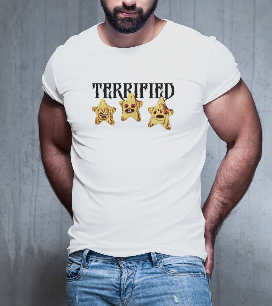 Terrified Stars Faces Horror Mood T-Shirt
