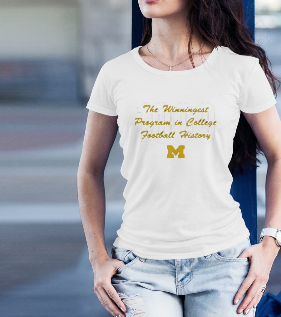 Maize N Brew 1000 The Winningest Program In College Football History M T-Shirt