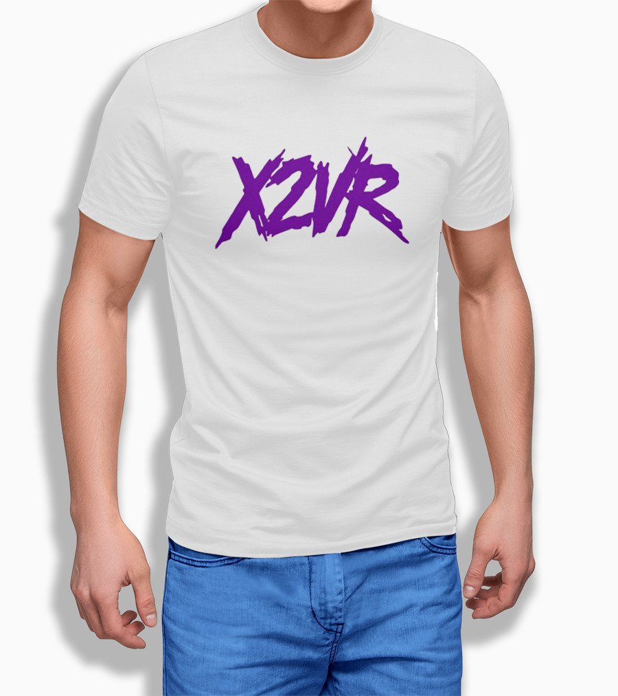X2vr Grunge Purple Distressed Brushstroke T-Shirt