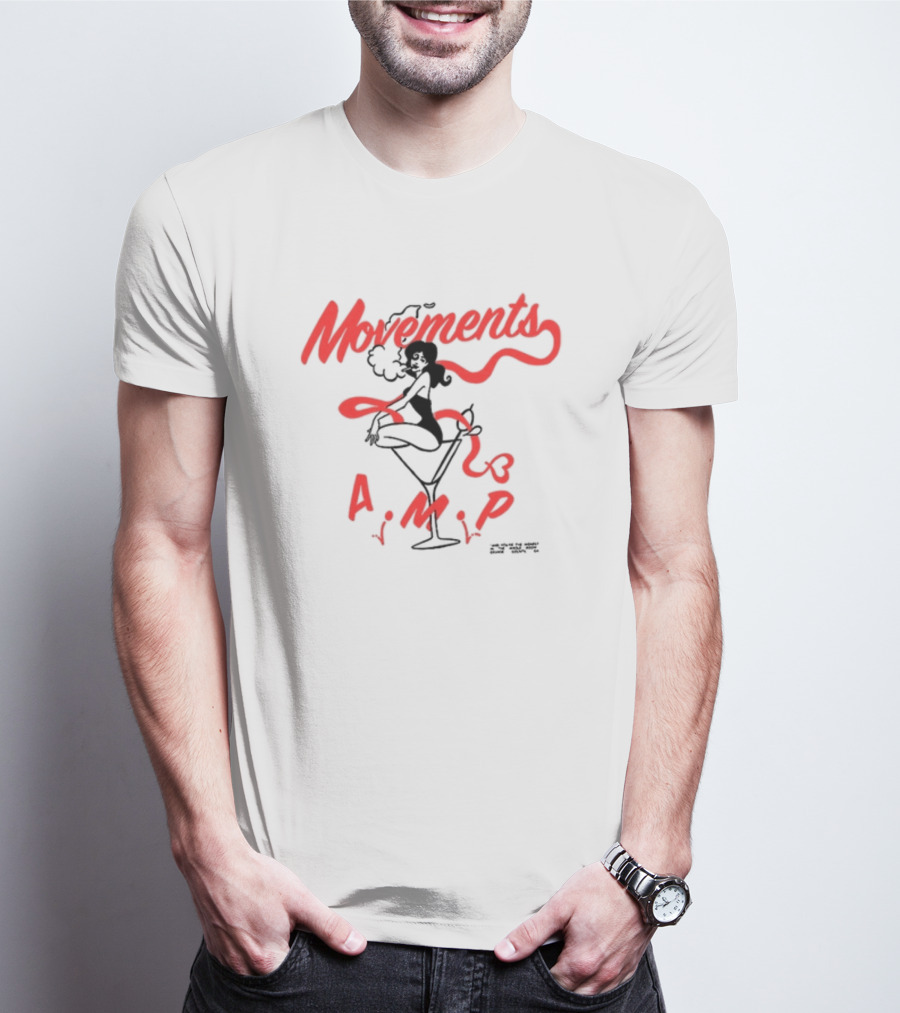 Movements A.M.P Vintage Cocktail Pin-Up Vibe T-Shirt