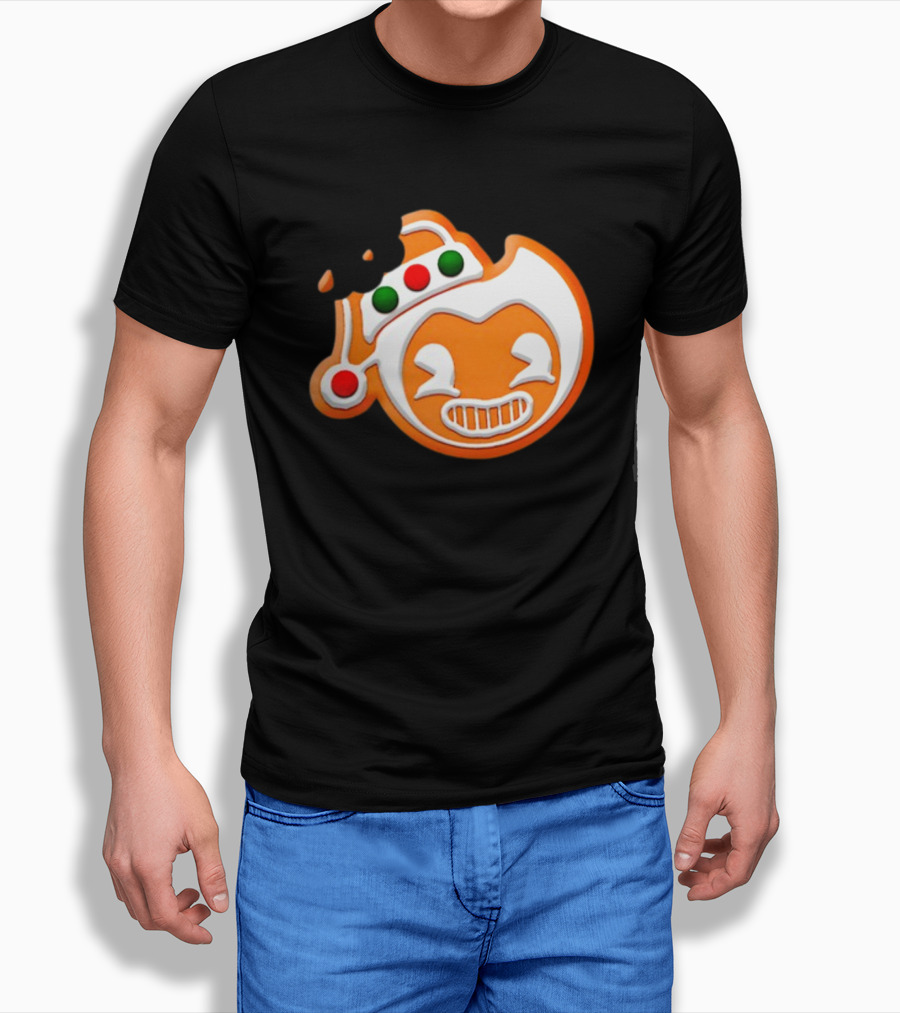 Bendy Gingerbread Christmas Cookie Bite T-Shirt