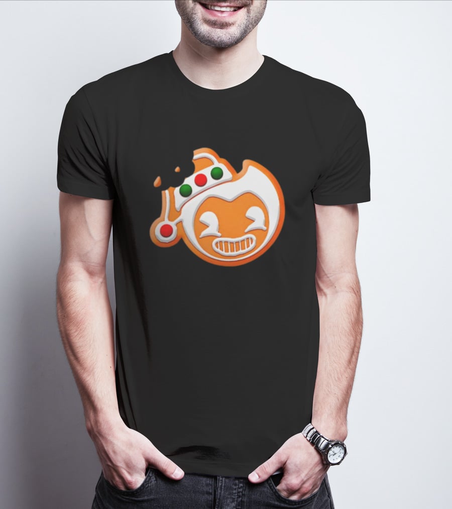 Bendy Gingerbread Christmas Cookie Bite T-Shirt