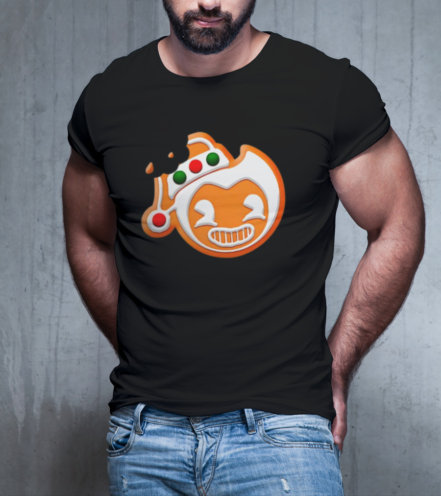 Bendy Gingerbread Christmas Cookie Bite T-Shirt