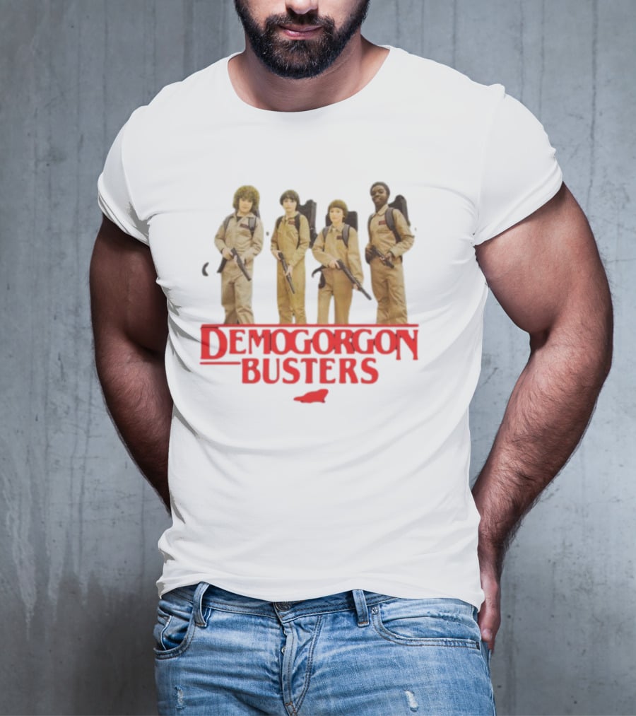Myles Garrett Featuring Stranger Things Demogorgon Busters Ghostbusters Crossover T-Shirt