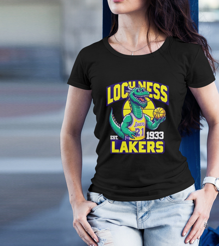 Loch Ness Lakers Basketball Dinosaur Est 1933 T-Shirt