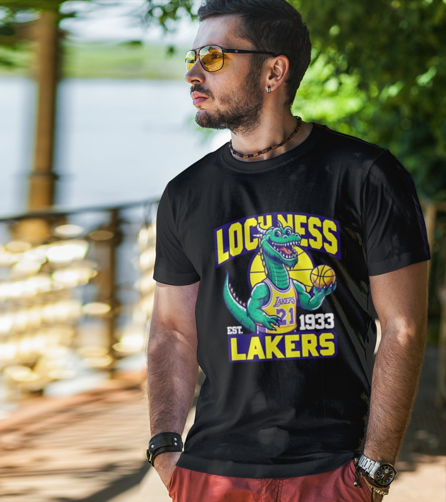 Loch Ness Lakers Basketball Dinosaur Est 1933 T-Shirt