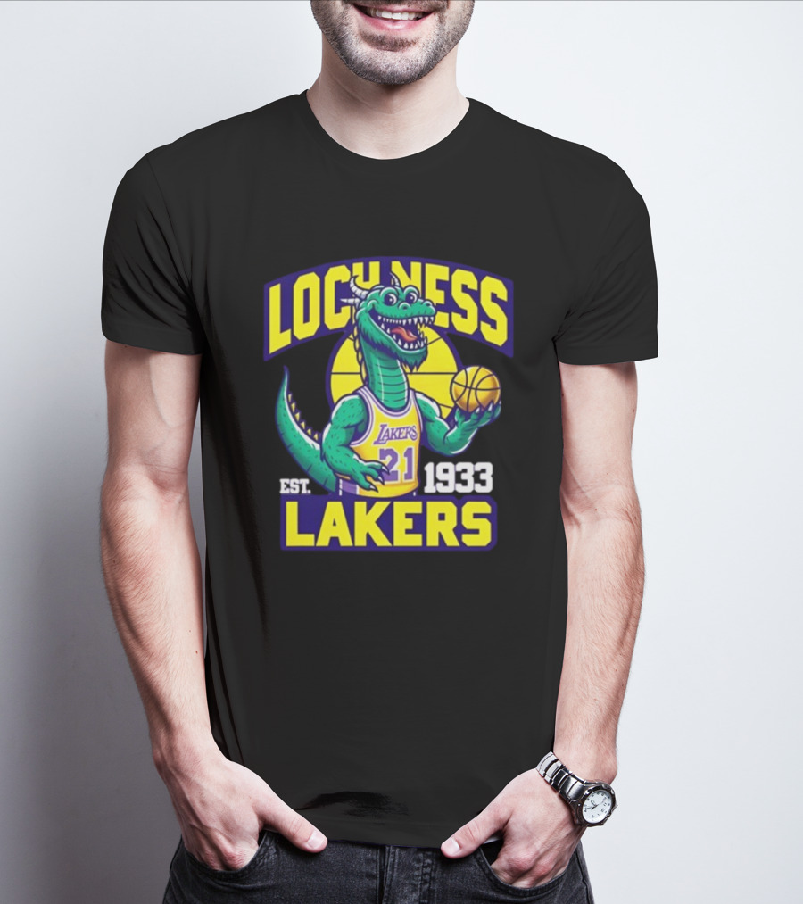 Loch Ness Lakers Basketball Dinosaur Est 1933 T-Shirt