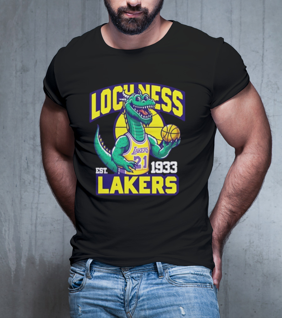 Loch Ness Lakers Basketball Dinosaur Est 1933 T-Shirt