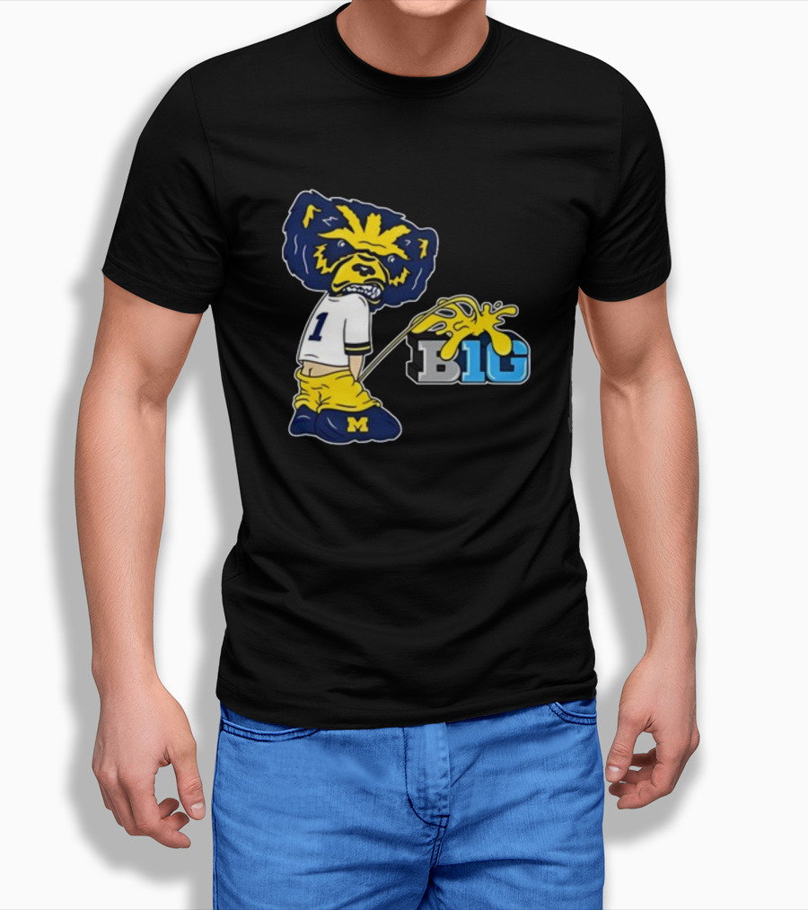 MI Big 10 Wolverine Parody Mascot T-Shirt