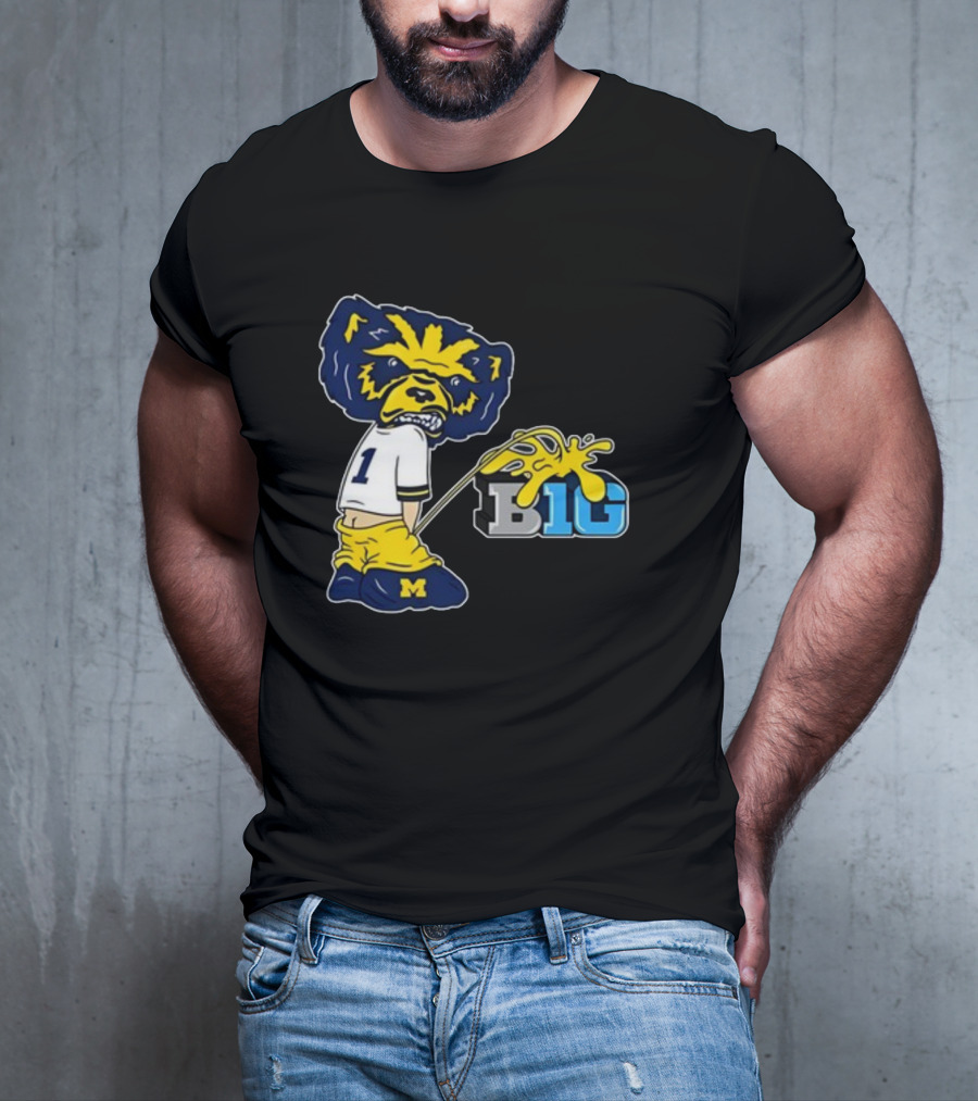 MI Big 10 Wolverine Parody Mascot T-Shirt