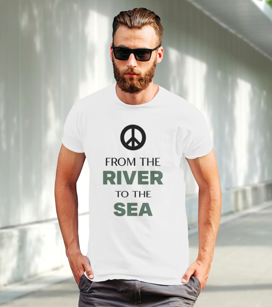 Peace Symbol From The River To The Sea T-Shirt