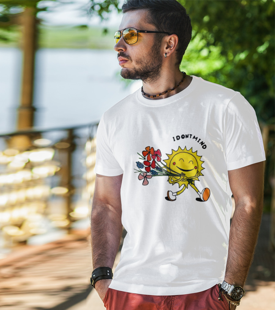 Idontmind Sunshine Carrying Colorful Flowers T-Shirt