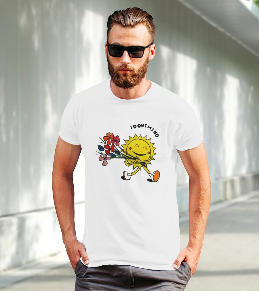 Idontmind Sunshine Carrying Colorful Flowers T-Shirt