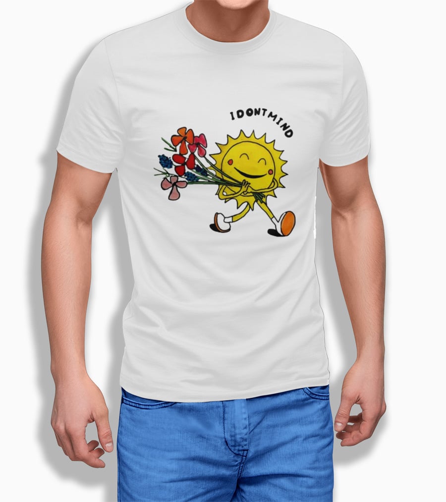 Idontmind Sunshine Carrying Colorful Flowers T-Shirt