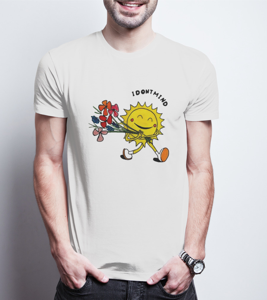 Idontmind Sunshine Carrying Colorful Flowers T-Shirt