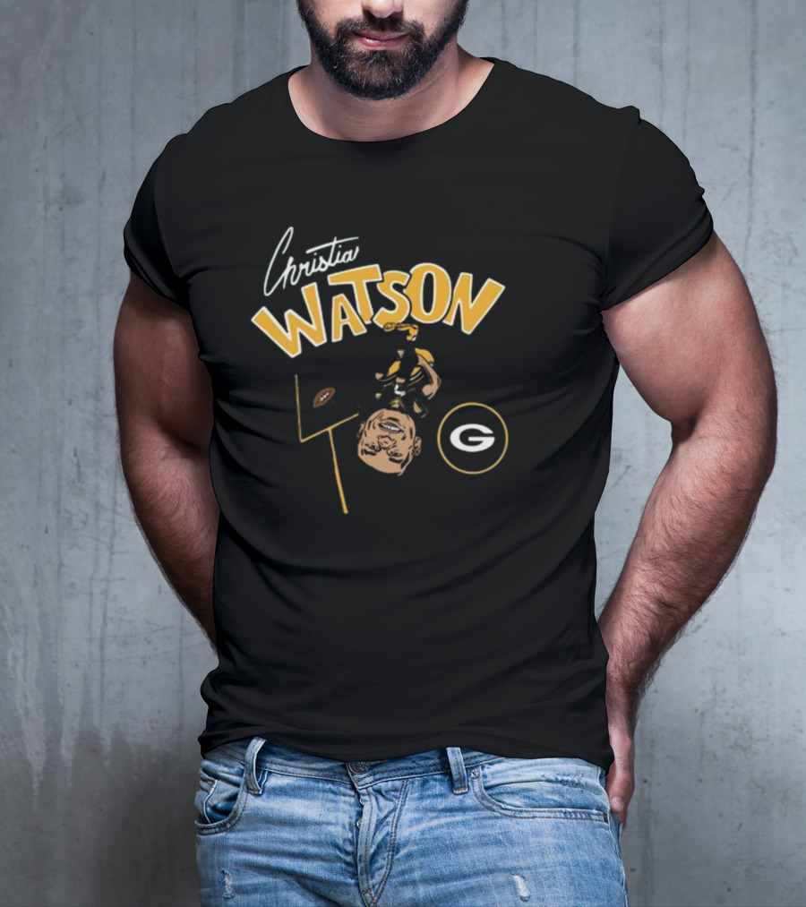 Christian Watson Football Touchdown Celebration Green Bay Pack T-Shirt