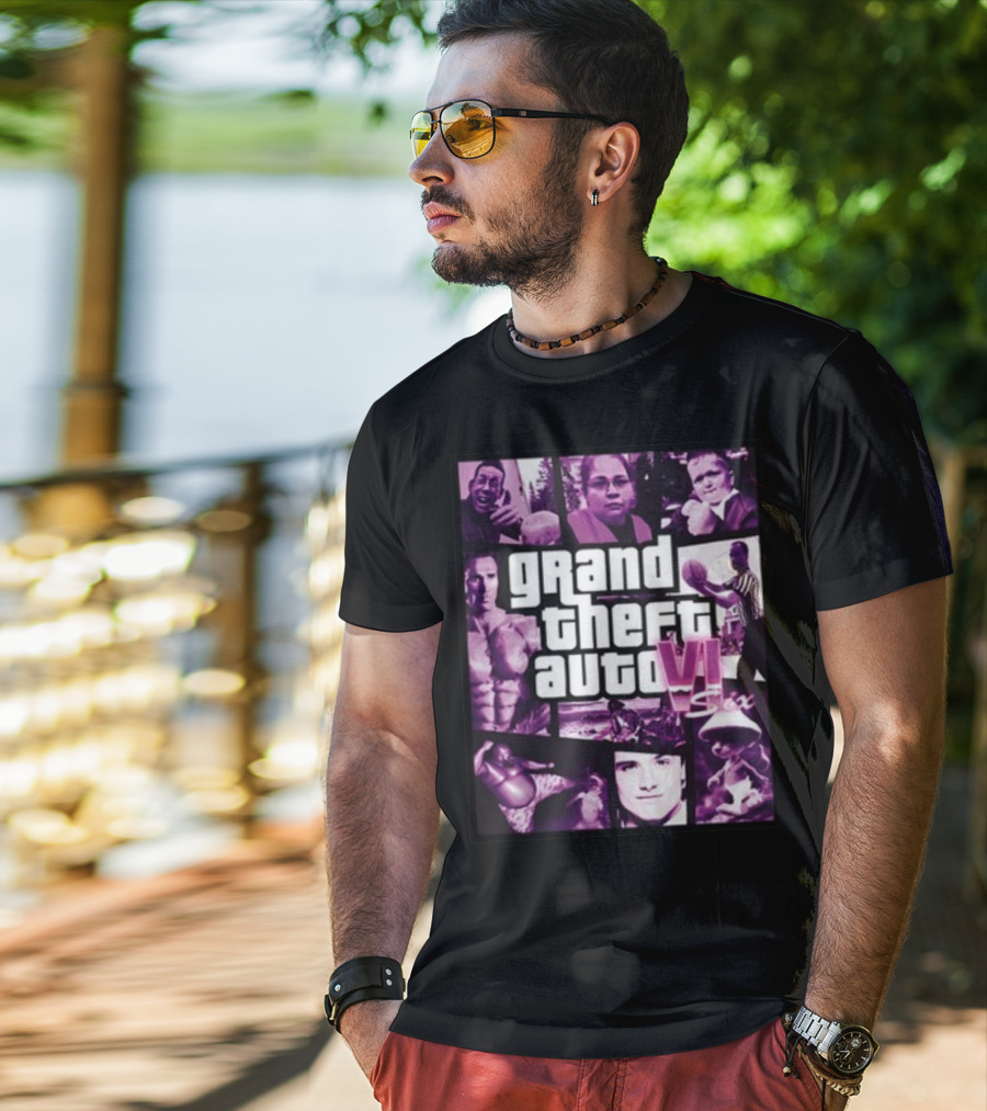 Galleryno8 Grand Theft Auto VI Six Gta 6 T-Shirt