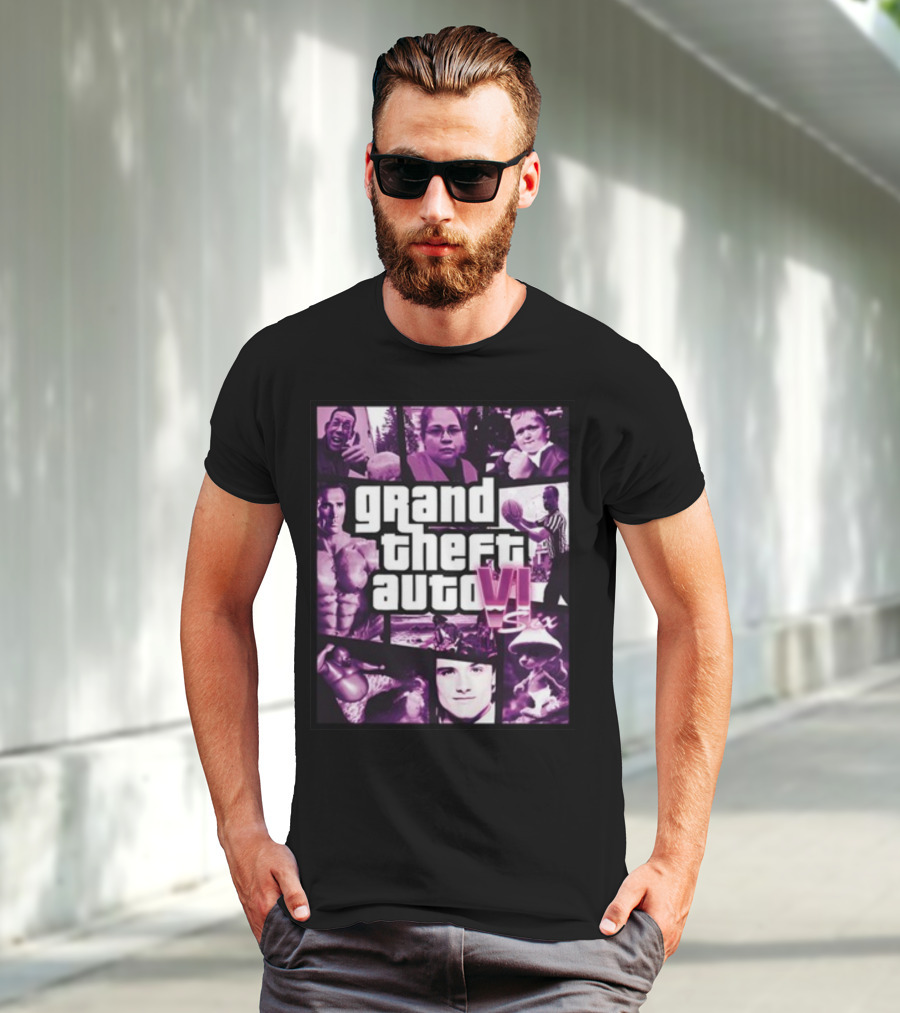 Galleryno8 Grand Theft Auto VI Six Gta 6 T-Shirt