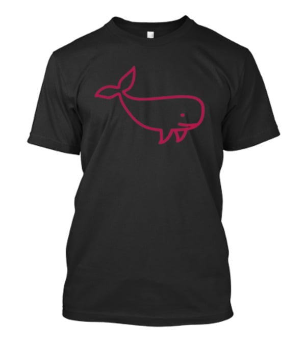 Awhalefact Big Whale Line Drawing T-Shirt