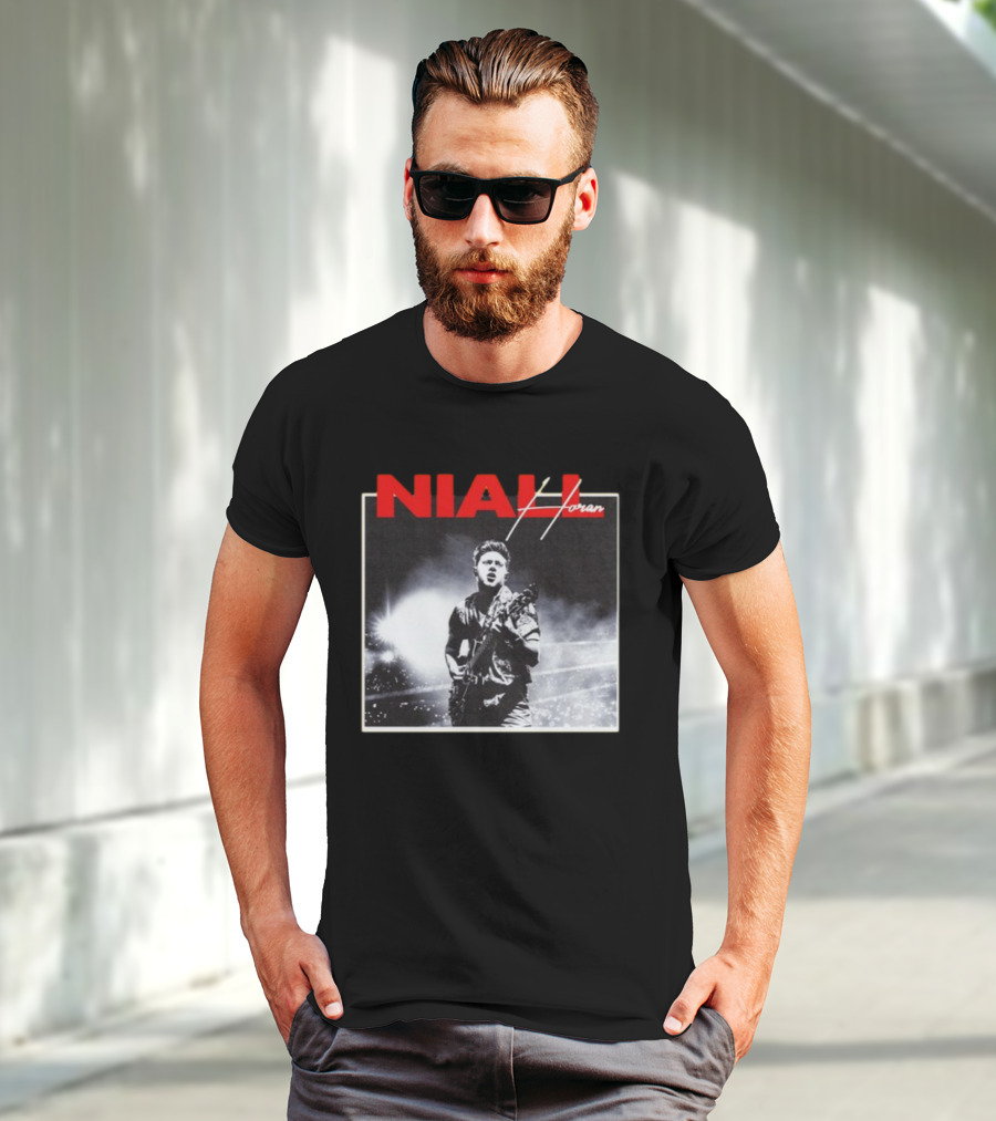Niall Horan Black And White Concert Performance T-Shirt