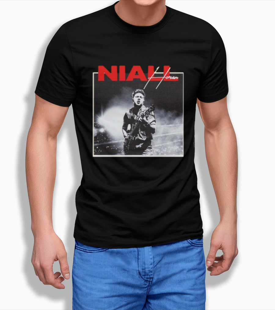 Niall Horan Black And White Concert Performance T-Shirt