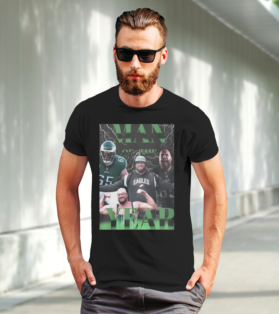 Man Of The Year Eagles Lane Johnson Player T-Shirt