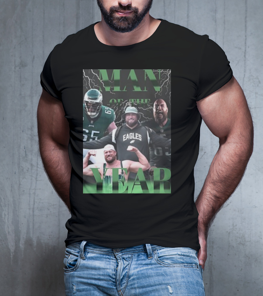 Man Of The Year Eagles Lane Johnson Player T-Shirt