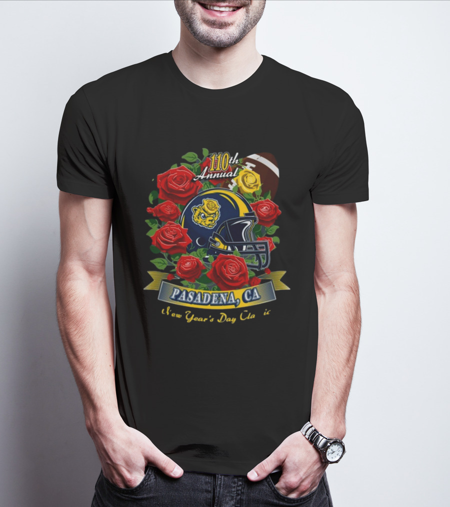 110th Annual Pasadena CA New Year's Day Football Roses T-Shirt