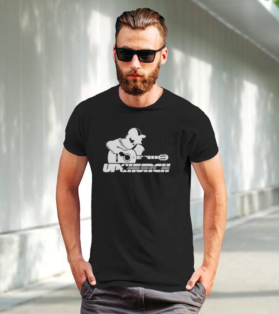 Upchurch Acoustic Guitar Player Silhouette With Star Text T-Shirt