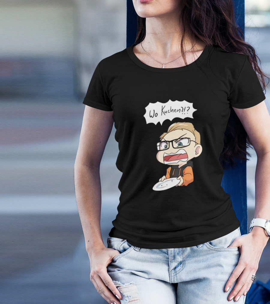 Wo Kuchen Kittycat Cakes Damen Comic Style Character T-Shirt