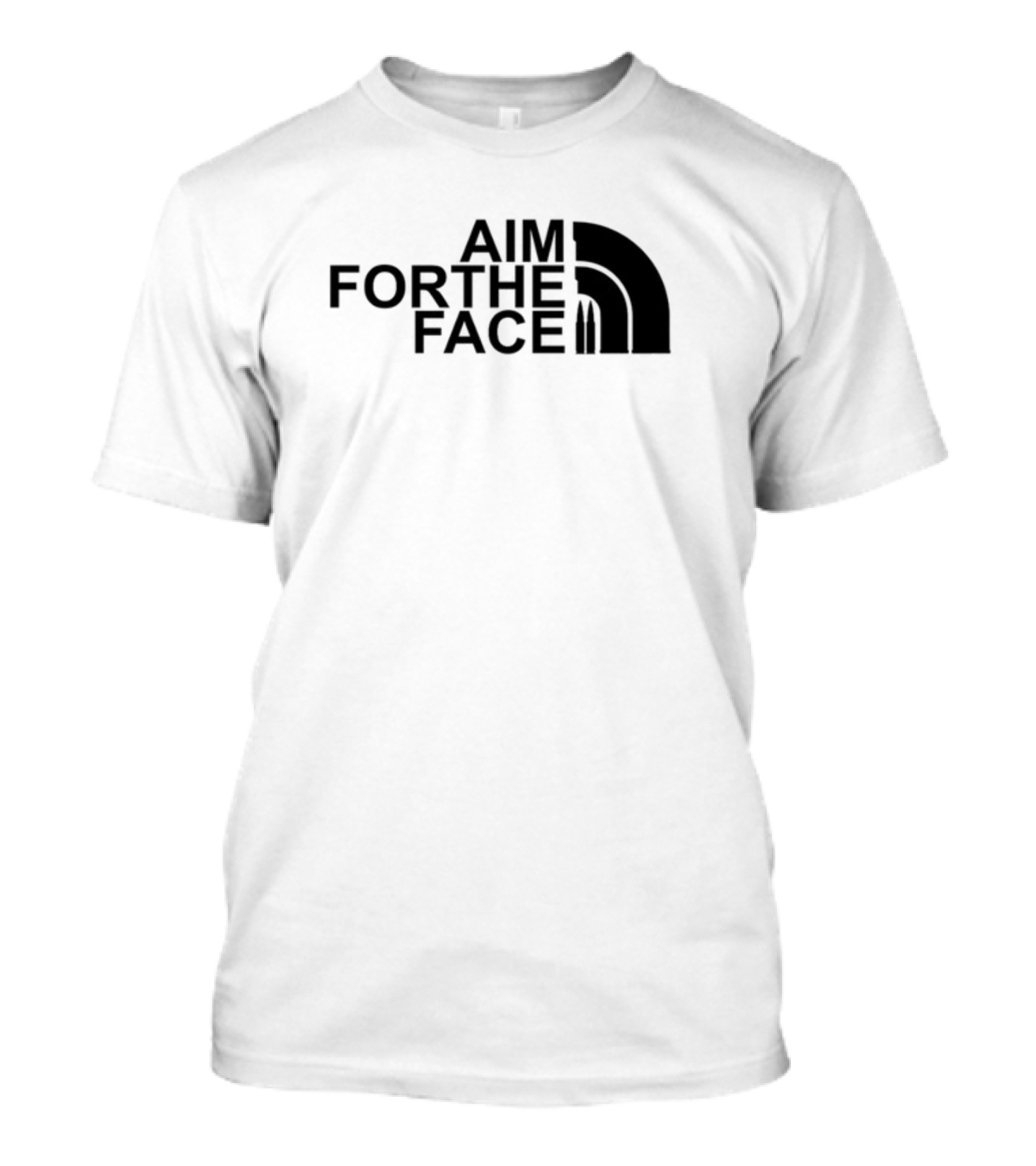 Mid Night Platoon Aim For The Face Bullet Inspired Arch T-Shirt