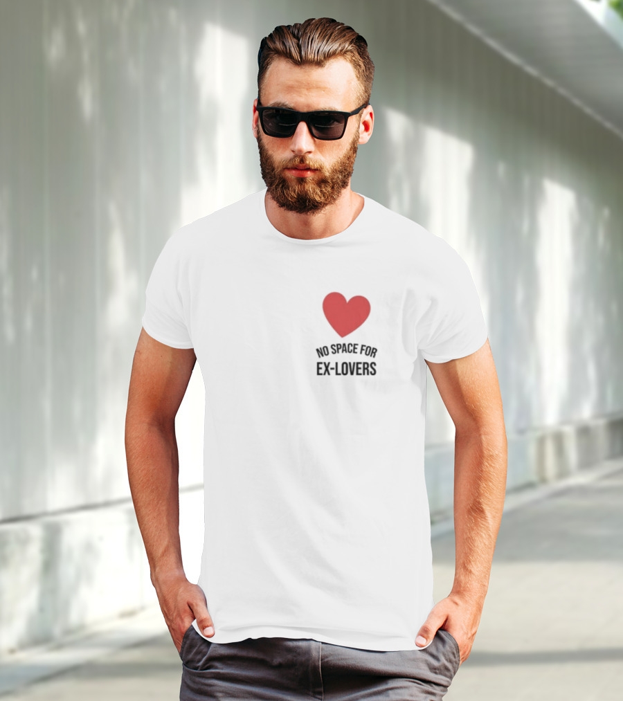No Space For Ex Lovers Red Heart T-Shirt