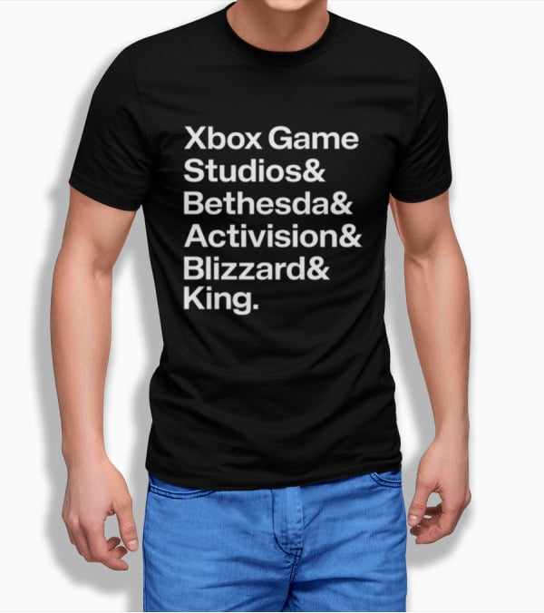 Xbox Game Studios Bethesda Activision Blizzard King Collaboration T-Shirt