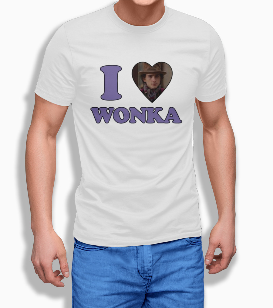 Mustardyardpress I Heart Wonka Hat And Scarf Character Image T-Shirt