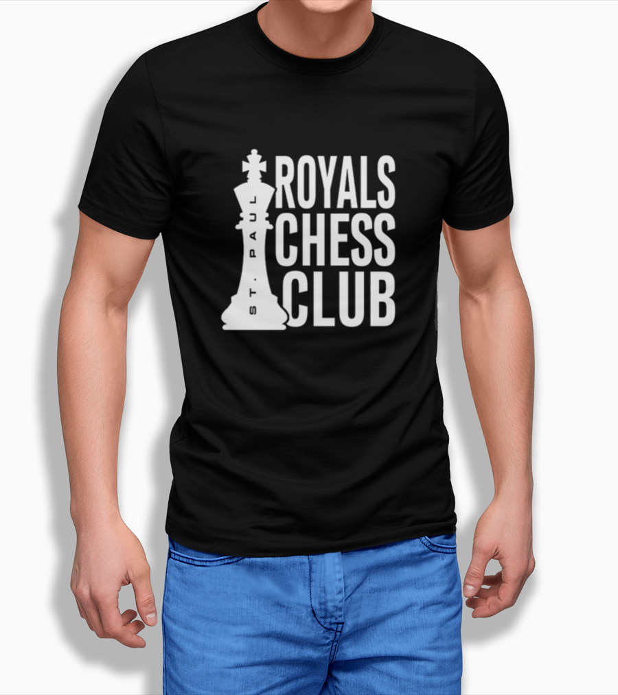 St Paul Royals Chess Club King Piece Emblem T-Shirt
