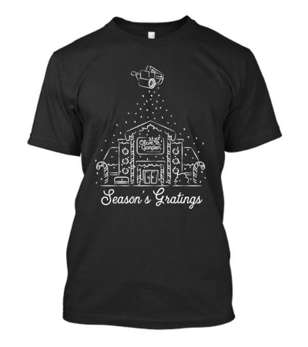 Season's Gratings Olive Garden Christmas Crewneck T-Shirt