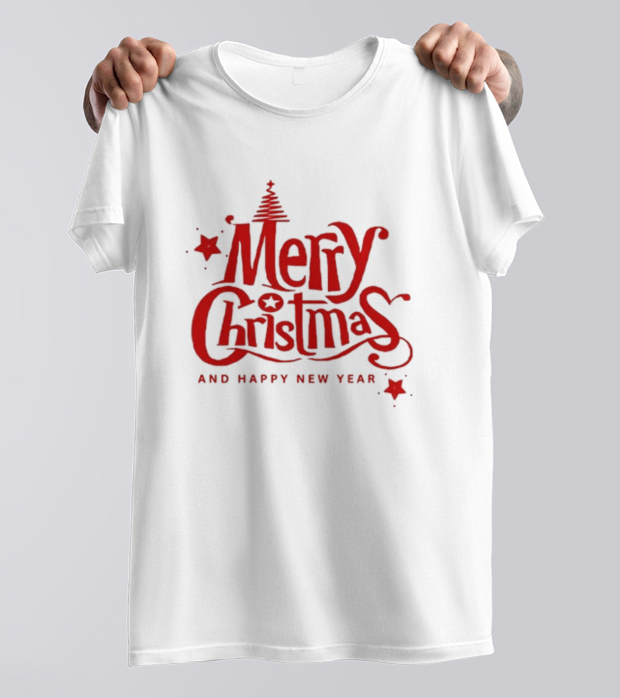 Merry Christmas And Happy New Year Tree Star T-Shirt