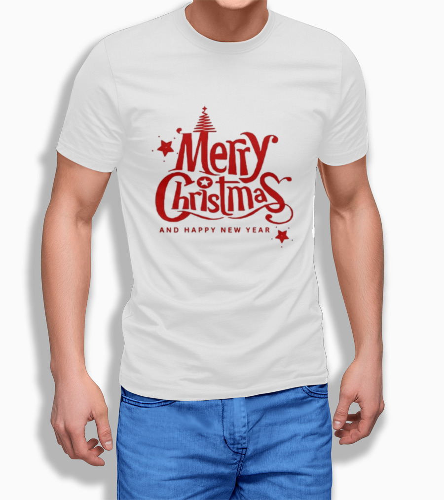 Merry Christmas And Happy New Year Tree Star T-Shirt