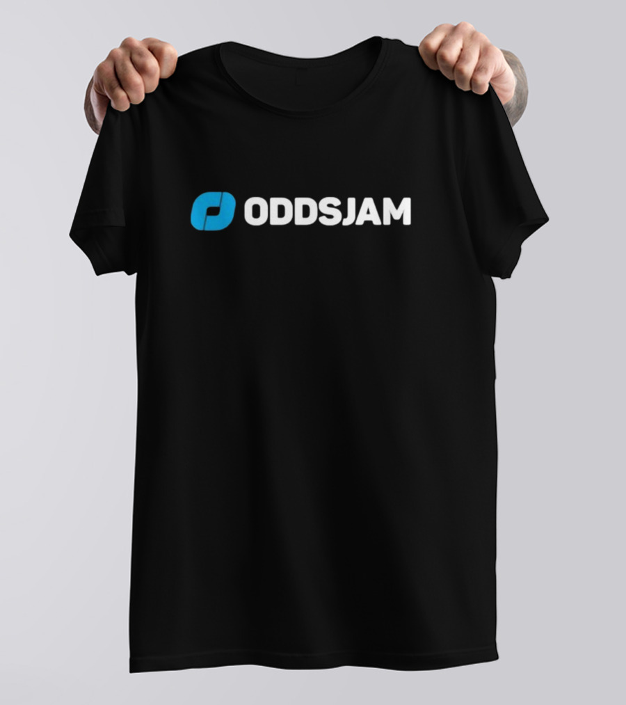 Oddsjam Blue And White Brand Emblem T-Shirt