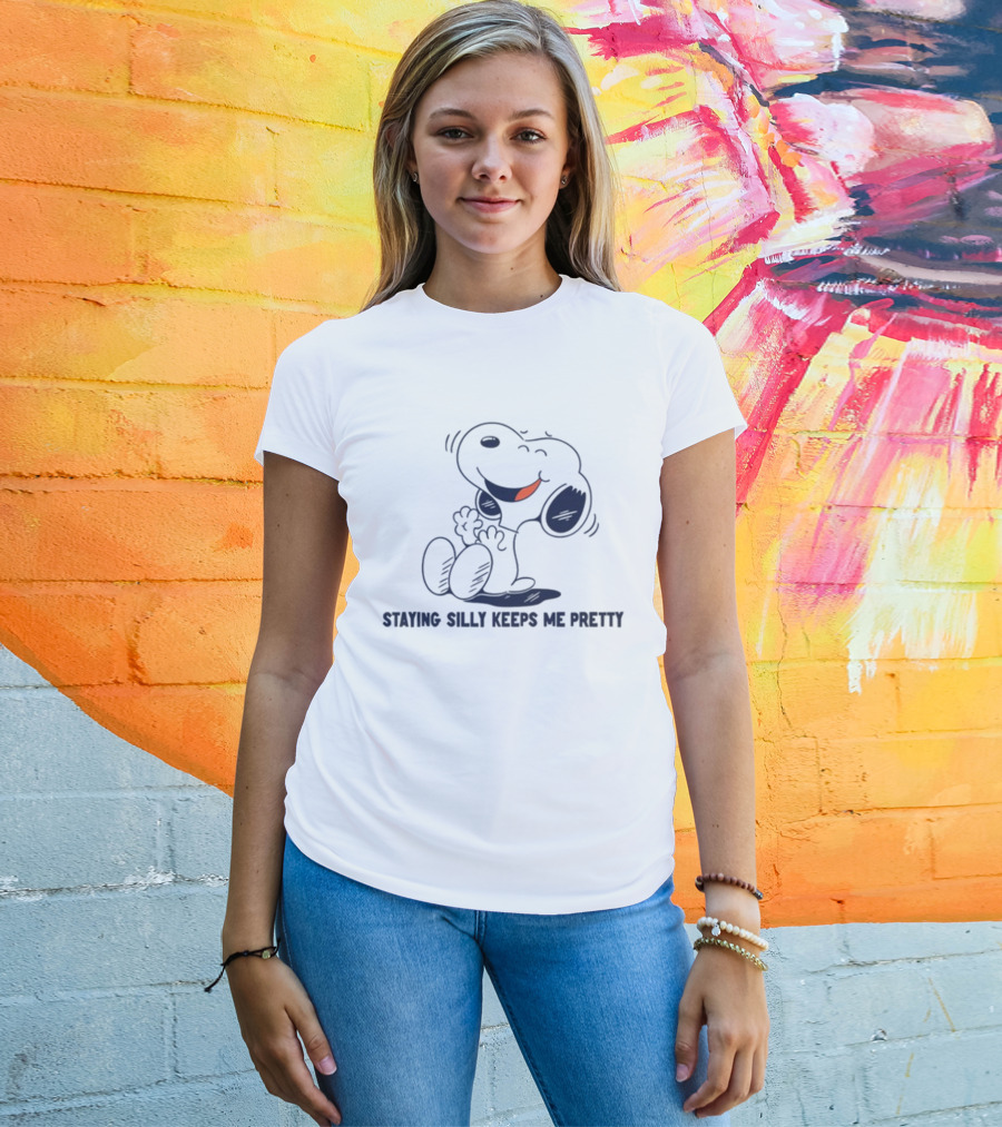 Snoopy Staying Silly Keeps Me Pretty T-Shirt
