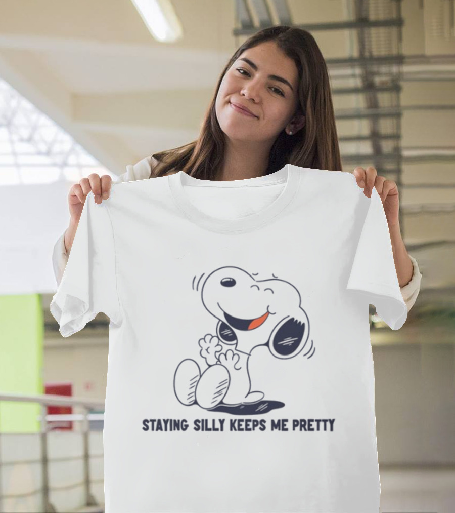 Snoopy Staying Silly Keeps Me Pretty T-Shirt