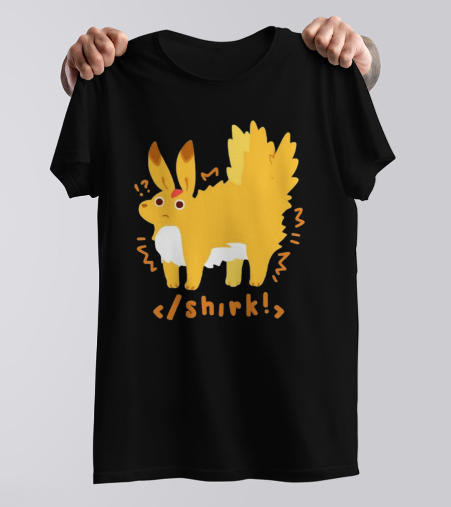 Fenrishion Pokemon Shirk Fluffy Jolteon Parody Quirky T-Shirt
