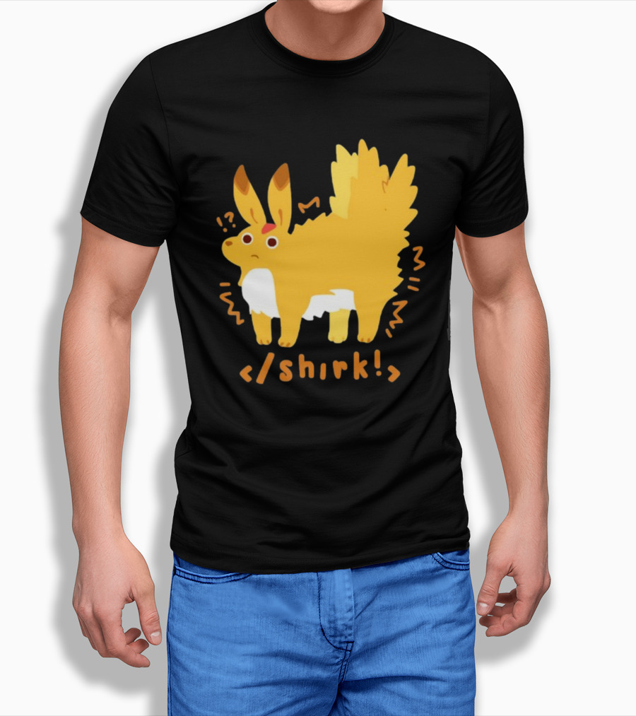 Fenrishion Pokemon Shirk Fluffy Jolteon Parody Quirky T-Shirt