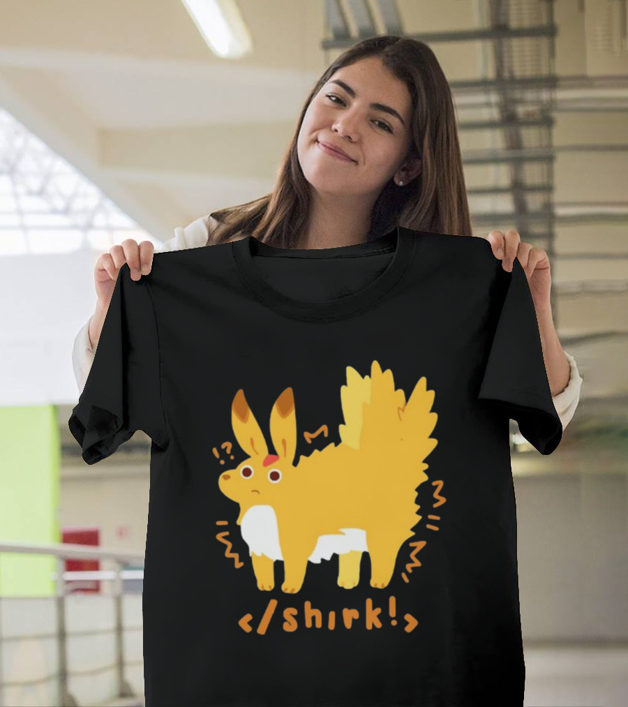 Fenrishion Pokemon Shirk Fluffy Jolteon Parody Quirky T-Shirt