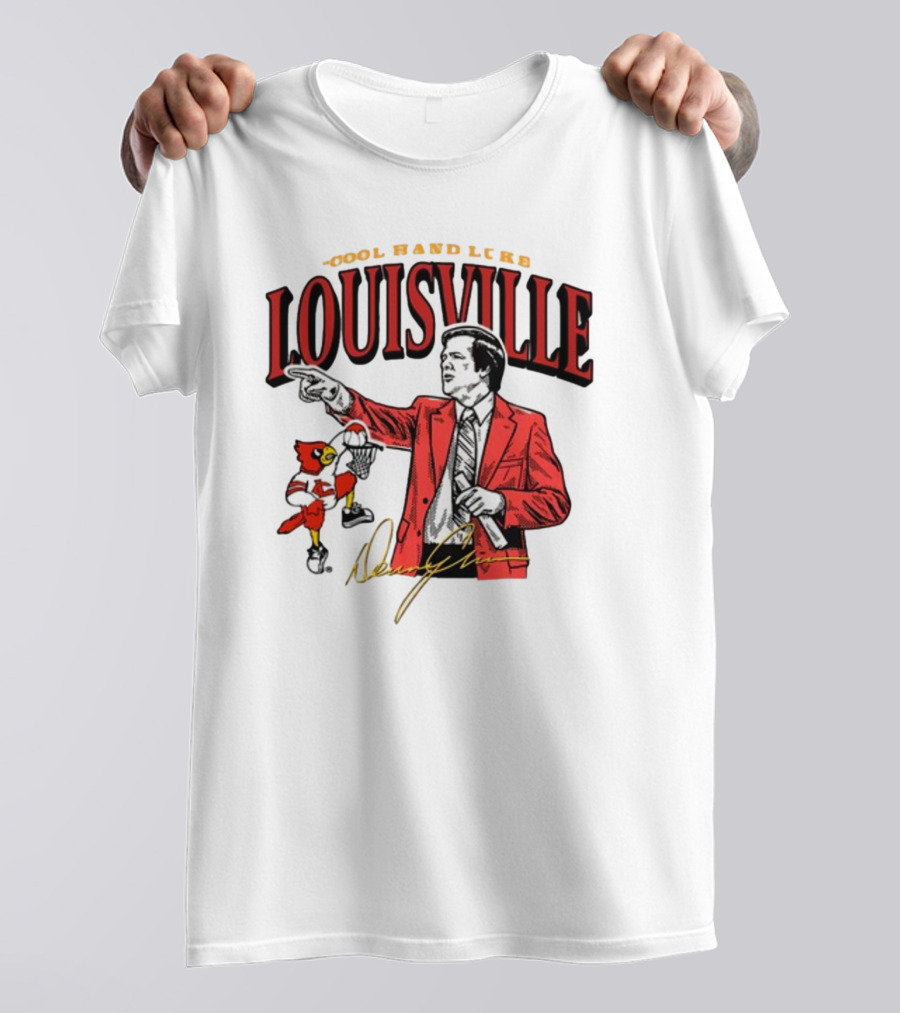 Louisville Cool Hand Luke Denny Crum 80s Throwback T-Shirt