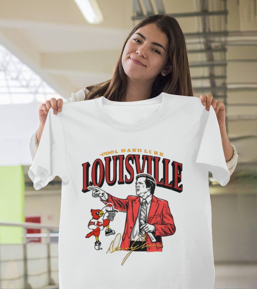 Louisville Cool Hand Luke Denny Crum 80s Throwback T-Shirt