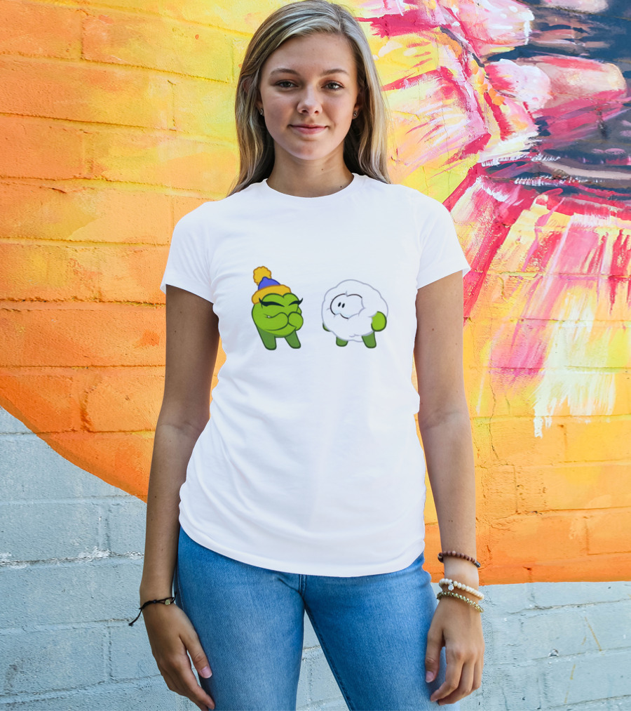 Cut The Rope Om Nom Winter With Snowball Character T-Shirt