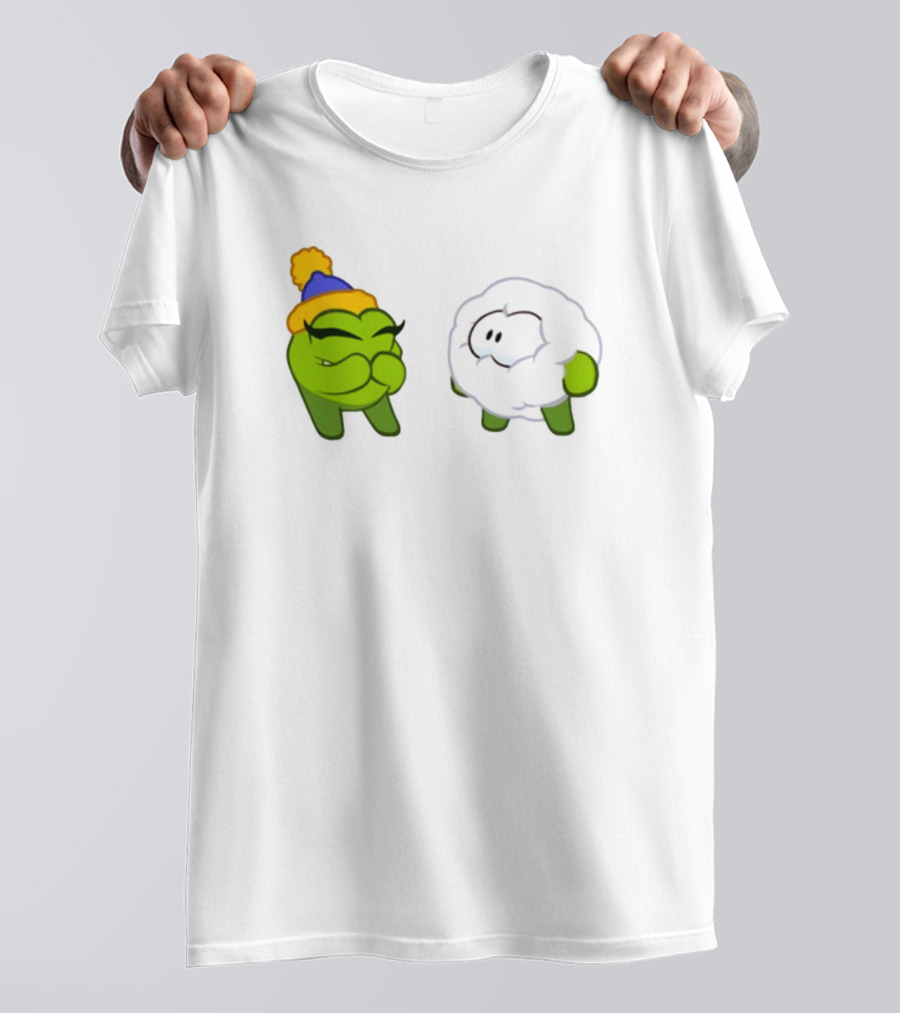 Cut The Rope Om Nom Winter With Snowball Character T-Shirt